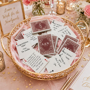 Custom Wedding Playing Cards Deck Personalized Wedding Guest Book Alternative, Newlywed Gift CH07 180028