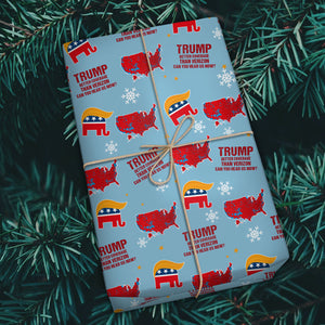 Trump Better Coverage Than Verizon - Can You Hear Us Wrapping Paper For Christmas Gift HA75 64140