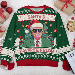 Santa's Favorite Felon Donald Trump Ugly Sweater TH10 N369 64089