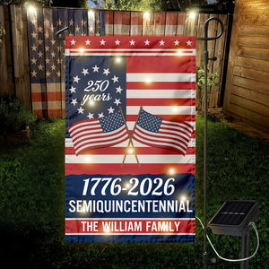 Custom Family Name Semiquincentennial 250th Anniversary LED Garden Flag LM32 895867