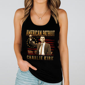 American Patriot Charlie Kirk RIP USA Flag Tanktop CH07 67362
