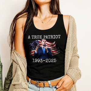 A True Patriot Charlie Kirk Memorial Tanktop CH07 67416