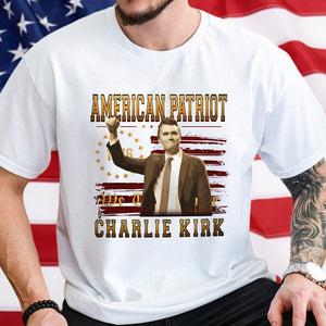 American Patriot Charlie Kirk RIP USA Flag Bright Shirt CH07 67360