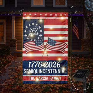 Custom Family Name Semiquincentennial 250th Anniversary LED Garden Flag LM32 895867