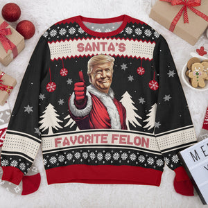 Santa's Favorite Felon Donald Trump Ugly Sweater TH10 N369 64089