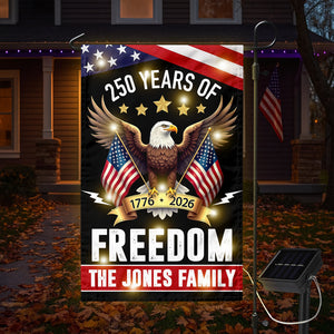 250 Years America Freedom With Eagles LED Garden Flag LM32 895821