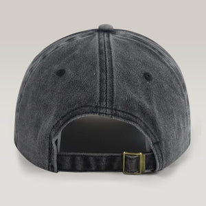 A True Patriot Charlie Kirk Memorial Washed Denim Baseball Cap CH07 67456