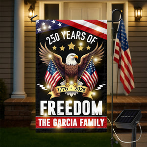 250 Years America Freedom With Eagles LED Garden Flag LM32 895821