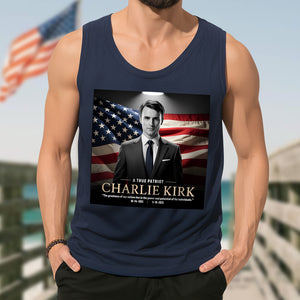 A True Patriot Charlie Kirk Memorial Tanktop CH07 67390