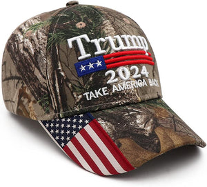 MAGA Hat Trump Hat Donald Trump 2024 Hat Make America Great Again Adjustable Baseball Cap with USA Flag for Women Men
