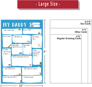 Daddy Fathers Day Card,Funny Fathers Day Gift,Dad Gift from Son Daughter,Fathers Day Gift Ideas,Fill in the Blanks Keepsake Card……