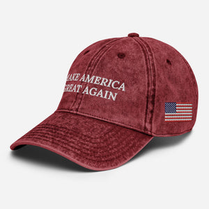 Trump 2024 Campaign Hat MAGA Make America Great Again President Donald Trump Hat Embroidered USA, Support Trump Vintage Cotton Twill Cap