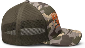 Kamala Harris 2024 '24 Tim Walz Camo Trucker Hat Orange