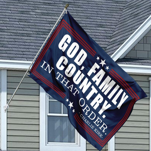 Charlie Kirk God Family Country House Flag Banner House Flag TH10 64543