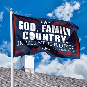 Charlie Kirk God Family Country House Flag Banner House Flag TH10 64543