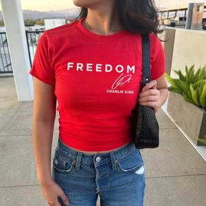 Freedom Charlie Kirk Signature Baby Tee TH10 64535