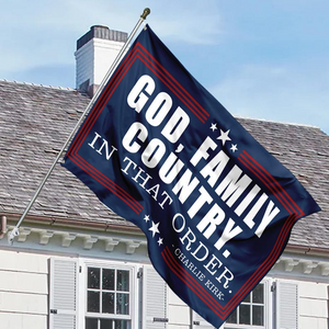 Charlie Kirk God Family Country House Flag Banner House Flag TH10 64543