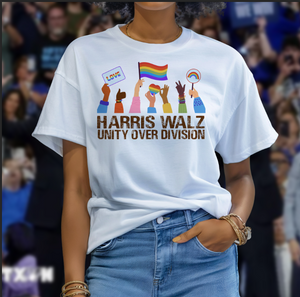 Harris Walz Unity Over Division Election 2024 Bright Shirt HA75 63460