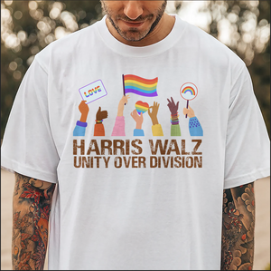 Harris Walz Unity Over Division Election 2024 Bright Shirt HA75 63460