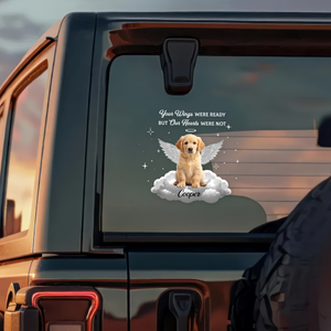 You Let Paw Prints on My Heart Personalized Pet Memorial Photo Car Window Decal Sticker CH07 910360