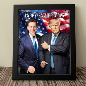 Custom Face Photo With Trump President Picture Frame Gift For Mother's Day, Father's Day HO82 65704