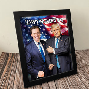 Custom Face Photo With Trump President Picture Frame Gift For Mother's Day, Father's Day HO82 65704