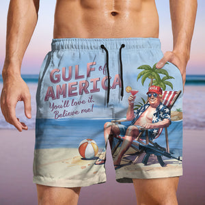 Donald Trump Chilly Gulf of America Ocean Beach Short LM32 65395