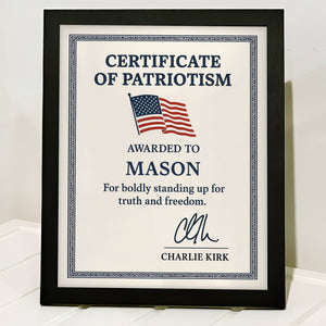 Custom Name Boldly Standing Up For Truth And Freedom Picture Frame HO82 66008