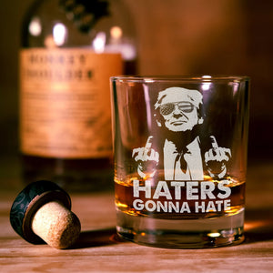 President Donald Trump 2024 Middle Finger F**k Your Feelings Rock Glass DM01 62863