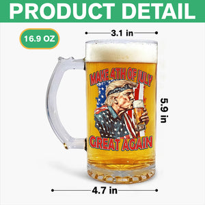 Cheers With Trump This 4th Of July Great Again Glass Beer Mug LM32 65391
