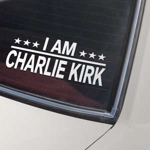 I Am Charlie Kirk Memorial MAGA Memorial USA Right Car Window Decal Sticker LM32 67779