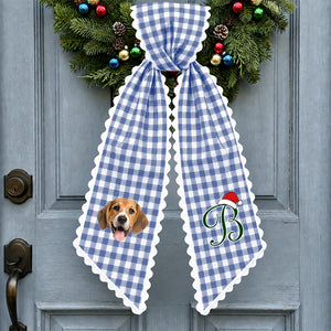 Custom Pet Photo Christmas Wreath Sash Decoration Gift for Pet Lovers TH10 170827