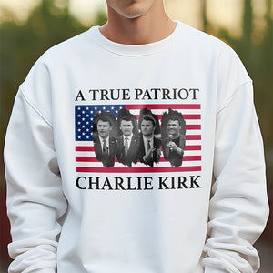 Charlie Kirk Memorial A True Patriot American Flag Bright Shirt CH07 67448
