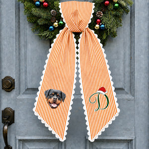 Custom Pet Photo Christmas Wreath Sash Decoration Gift for Pet Lovers TH10 170827