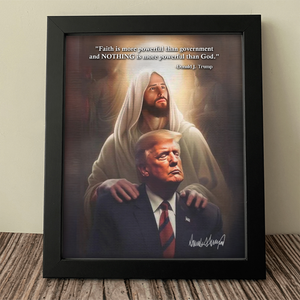 Nothing Is More Powerful Than God Donald Trump Picture Frame TH10 64365