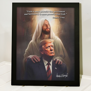 Nothing Is More Powerful Than God Donald Trump Picture Frame TH10 64365