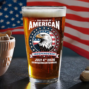 250 Years of America Anniversary Independence Day 2026 Beer Glass CH07 896758