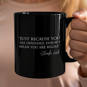 Pray For Charlie Kirk A True Patriot Black Mug HO82 65950