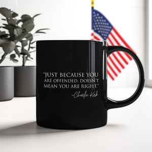 Pray For Charlie Kirk A True Patriot Black Mug HO82 65950