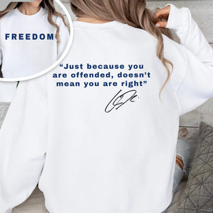 FreeDom Charlie Kirk Front And Back Bright Shirt HA75 64604