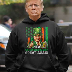 Donald Trump Beer Drinking Make St Patrick's Day Great Again Dark Shirt LM32 65139