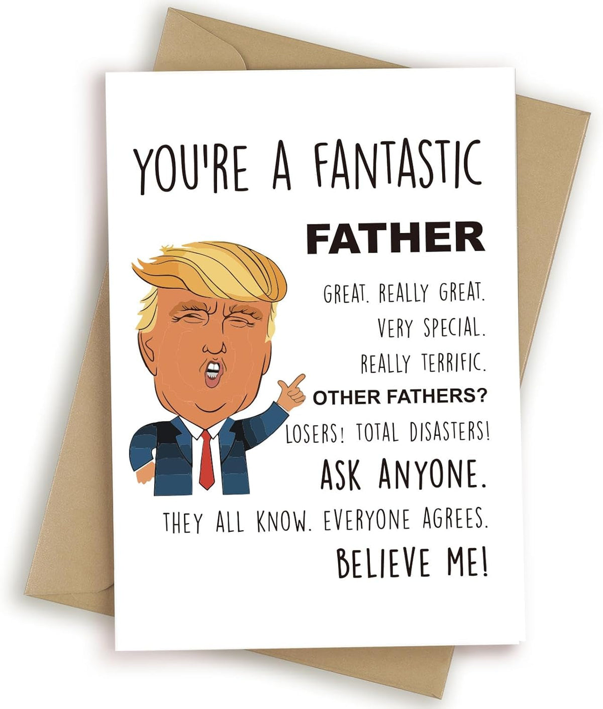 Funny Fathers Day Card from Wife, Humorous Dad Birthday Gifts, Romantic Greeting Card for Husband New Father, You Are My Favorite Dilf with Kraft Envelope