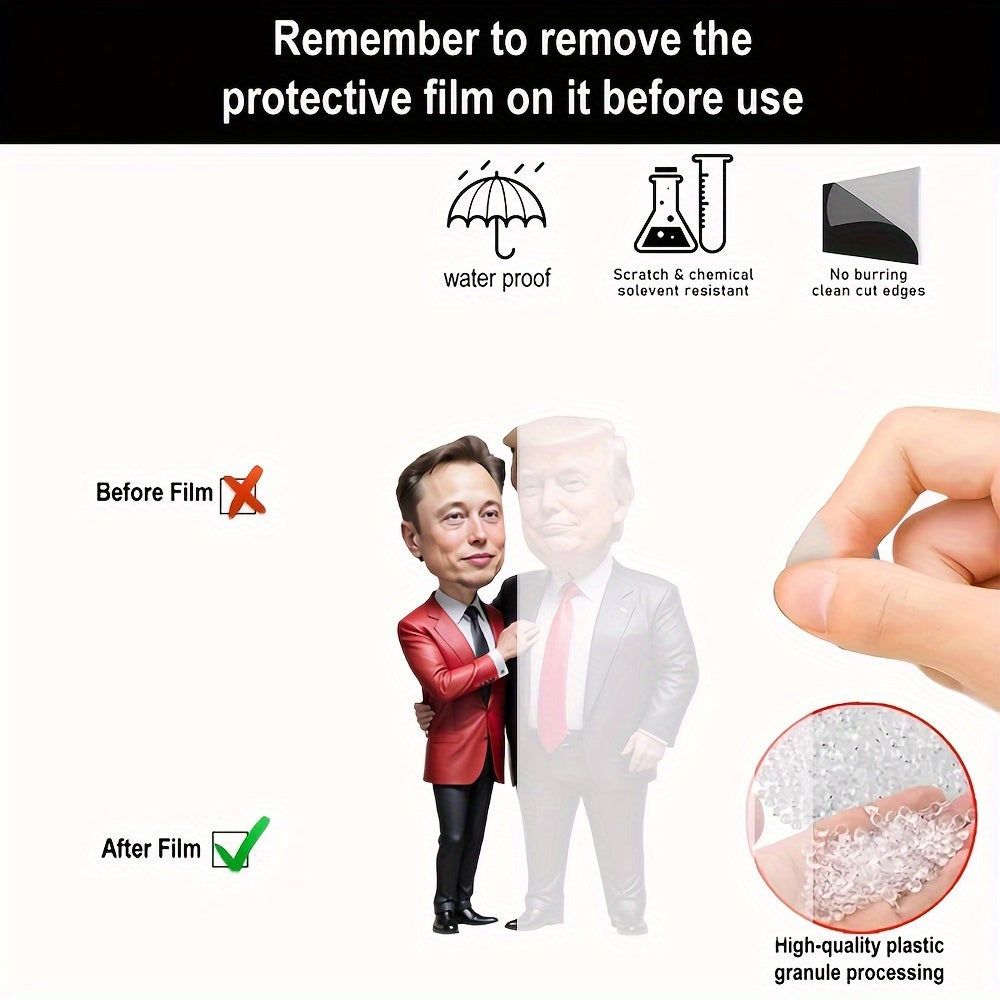 Trump & Musk Acrylic Hanging Ornaments, Collectible Decor for Christmas HA75 64026