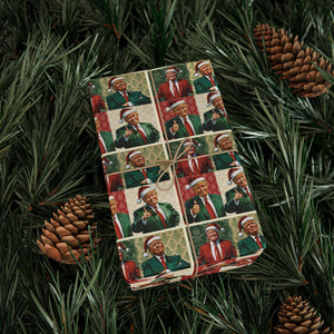 Jolly Trump Christmas, Christmas Trump Gift Wrap, Trump Wrapping Paper for Gifts, Maga Gift Wrap Christmas Trump 2024, Santa Trump Gifts