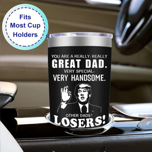 Fathers Day Dad Gifts from Daughter Son,Dad Birthday Gifts,Fathers Day Birthday Gifts for Men Dad Papa Grandpa Uncle Stepdad,20 Oz Tumbler Mug Black