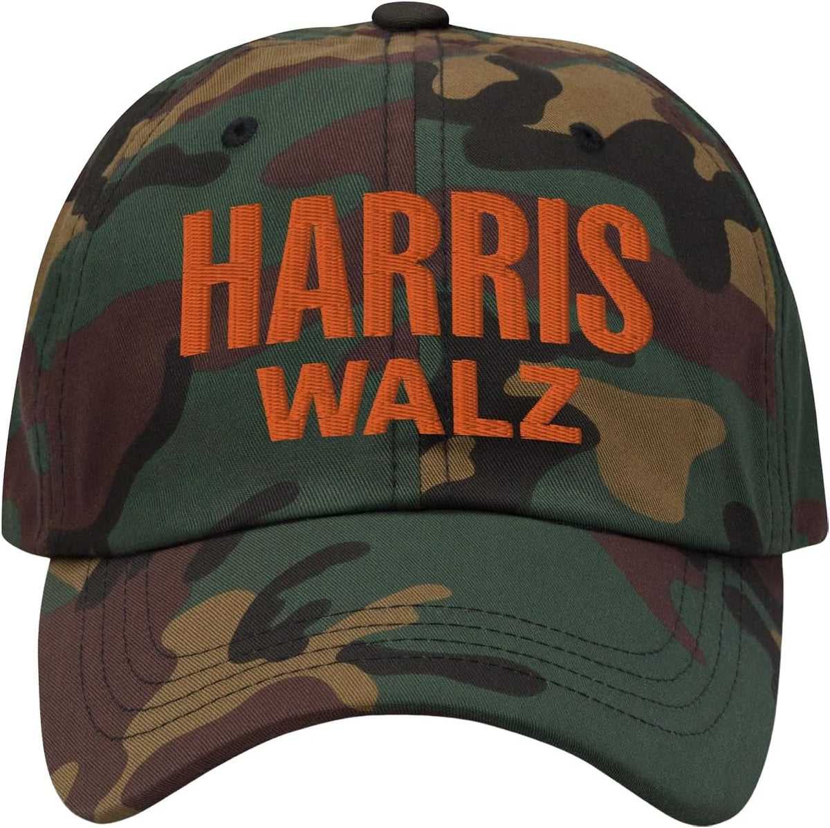 Harris Waltz 2024 Camouflage Cat Hat HW 2024 Kamala Harris Hat 2024 Presidential Election Vote Blue Hat