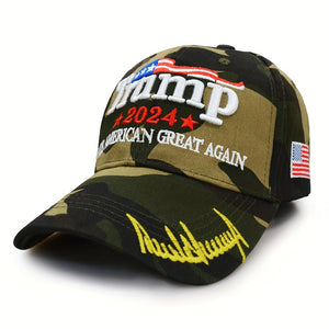 Trump 2024 Make America Great Again Embroidered Unisex Baseball Cap HA75