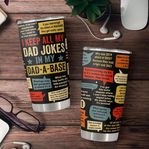 Gift for Dad - Stainless Steel Tumbler 20Oz - Dad Joke Birthday Gift for Dad Men Gift - Fathers Day Gift from Daughter Son Wife - Funny Christmas Gift for Men Dad Stepdad Bonus Dad Uncle