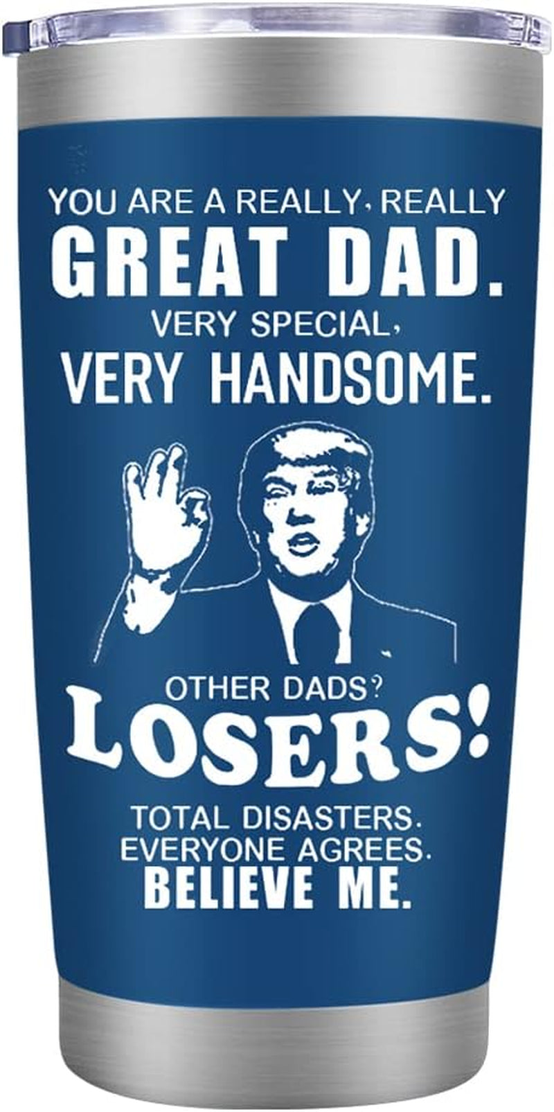 Fathers Day Dad Gifts from Daughter Son,Dad Birthday Gifts,Fathers Day Birthday Gifts for Men Dad Papa Grandpa Uncle Stepdad,20 Oz Tumbler Mug Black