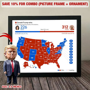 Donald Trump Wins Election Results Picture Frame HO82 65270